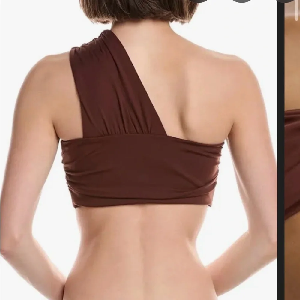 A.L.C. Brown Bandeau High-Waisted Bikini - Picture 2 of 3